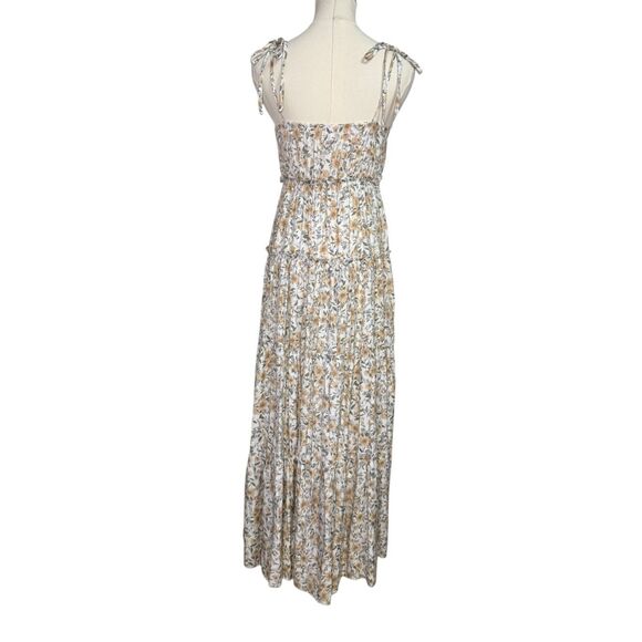 Anthropologie By the River Women’s Small Floral Smocked Midi Dress Cottage Boho - Picture 5 of 9